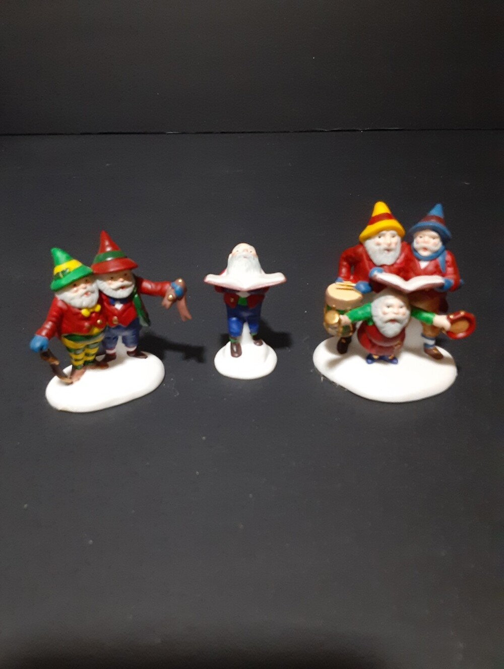 Vintage Department 56 Sing A Song For Santa 3 Pc Figurines 5631-6 Christmas